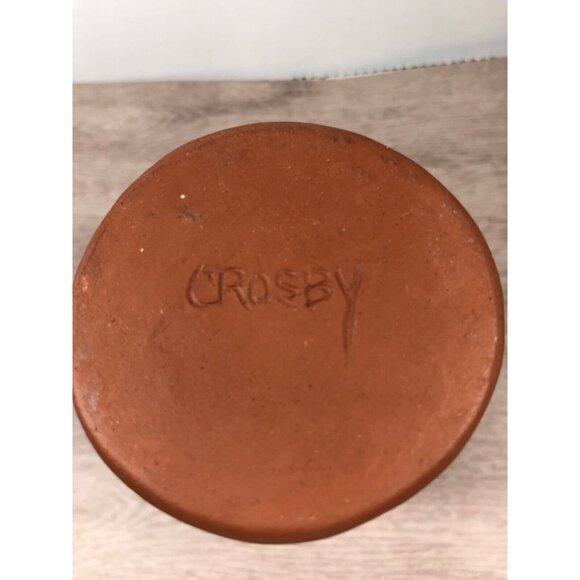 Funny Face Mug Pottery Blue Eyed Buck Tooth Whimsical Signed Crosby Nova Scotia - Picture 7 of 7